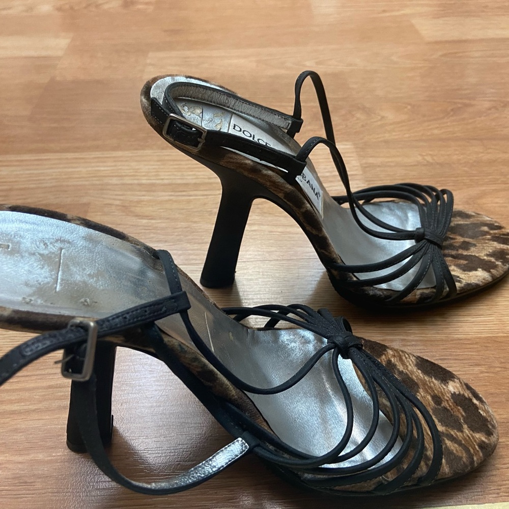 Dolce & Gabbana Black and Brown Stiletto Heels